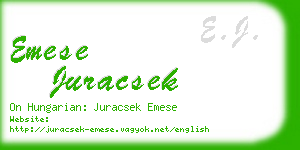 emese juracsek business card